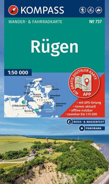 KOMPASS Wanderkarte 737 Rügen 1:50.000