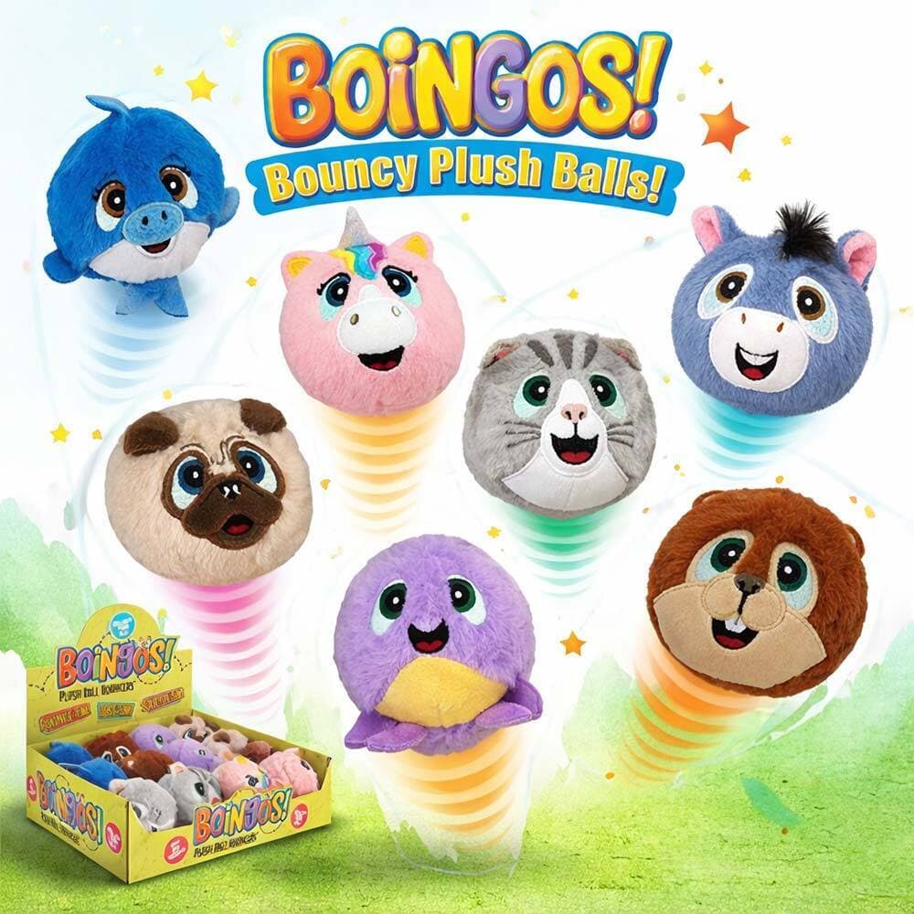 Display, 12 Stk., Boingos Bouncy Plush Ball, 7 cm