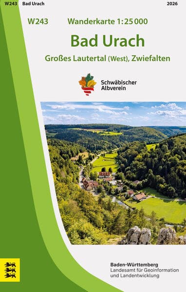 W243 Wanderkarte 1:25 000 Bad Urach
