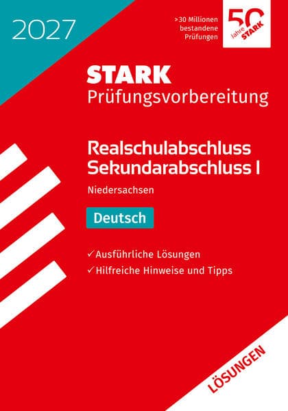 STARK Lösungen zu Deutsch - Realschulabschluss 2027 Niedersachsen - Prüfungsvorbereitung