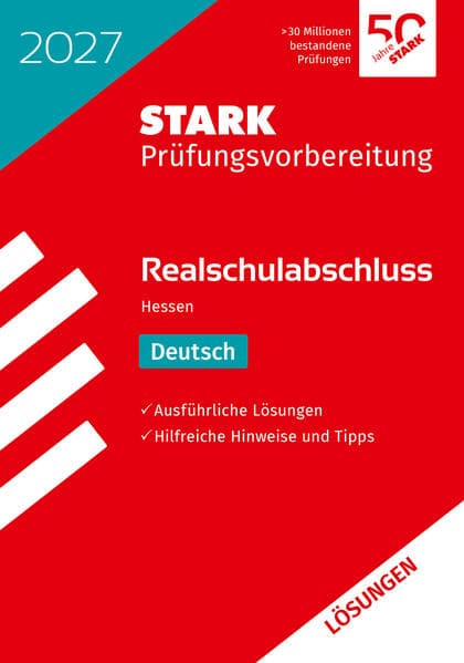 STARK Lösungen zu Deutsch - Realschulabschluss 2027 Hessen - Prüfungsvorbereitung
