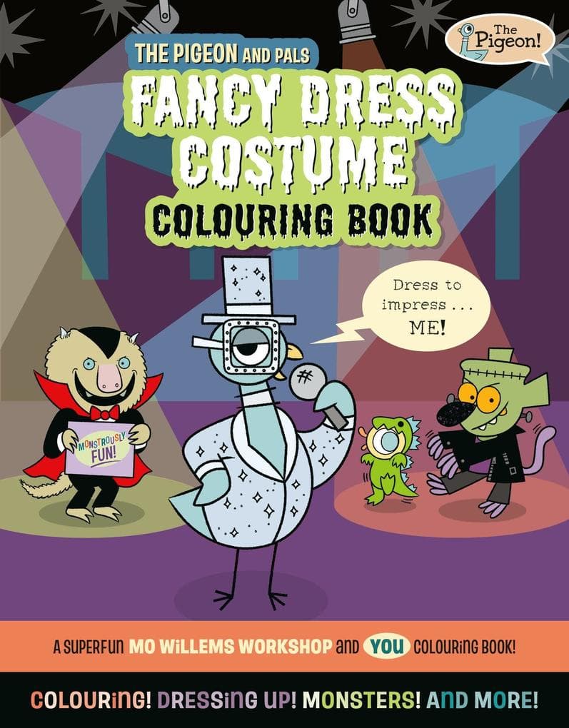 The Pigeon and Pals Fancy Dress Costume Colouring Book