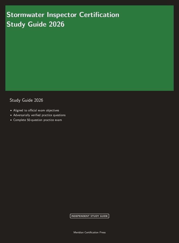 Stormwater Inspector Certification Study Guide 2026