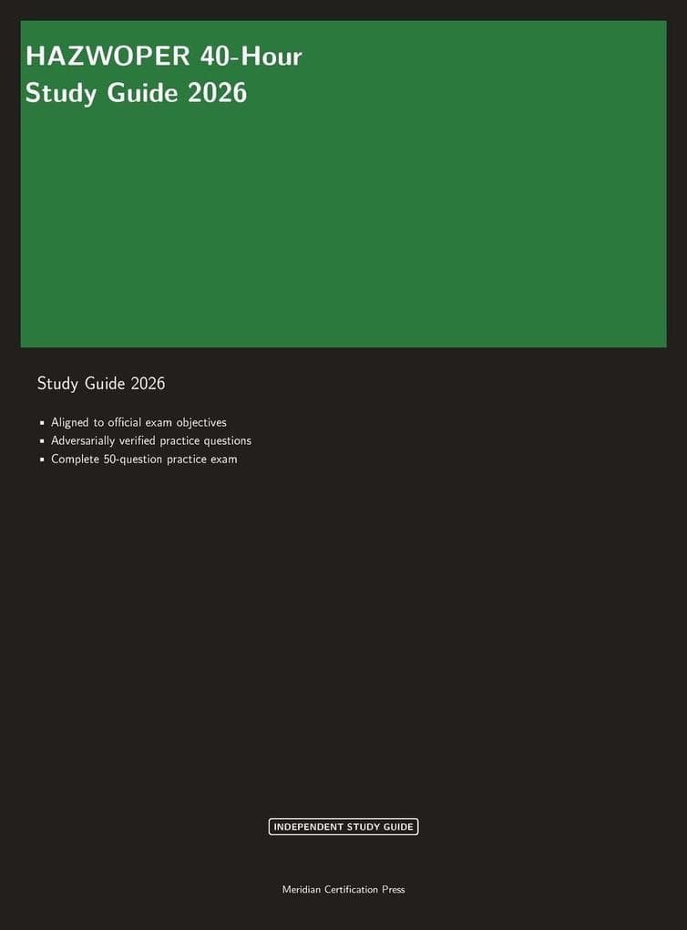 HAZWOPER 40-Hour Study Guide 2026
