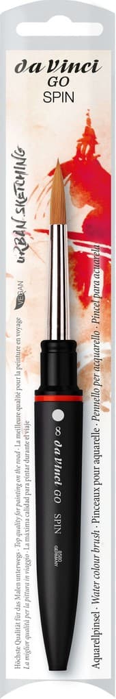 da Vinci Pinsel GO SPIN Reise-Aquarellpinsel, rund, extrafein, Pinsel, Größe 8