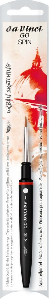 da Vinci Pinsel GO SPIN Reise-Aquarellpinsel, rund, extrafein, Pinsel, Größe 1