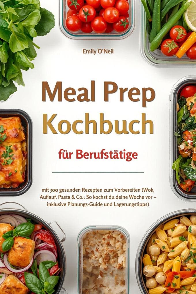 Meal Prep für Berufstätige mit 500 gesunden Rezepten zum Vorbereiten (Wok, Auflauf, Pasta & Co.: So kochst du deine Woche vor - inklusive Planungs-Guide und Lagerungstipps)