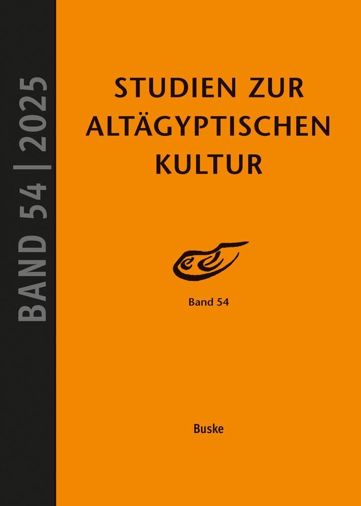 Studien zur Altägyptischen Kultur Band 54