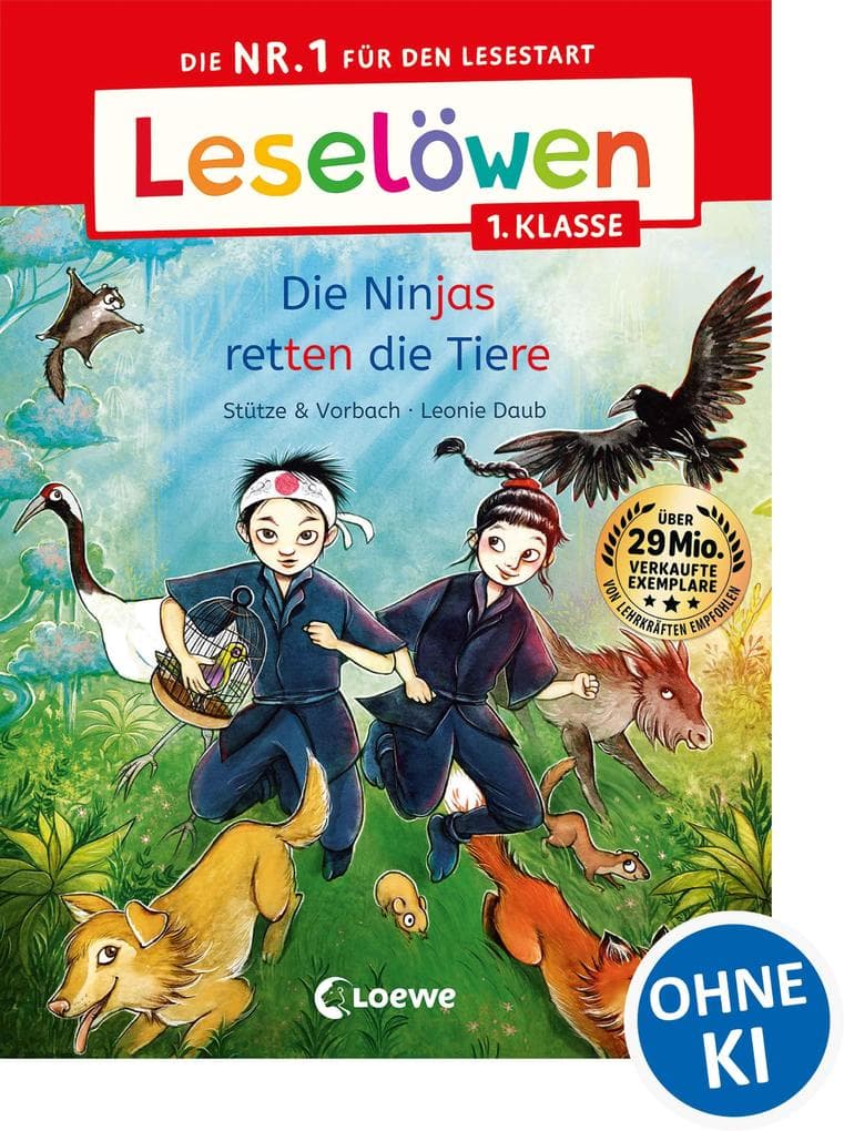 Leselöwen 1. Klasse - Die Ninjas retten die Tiere