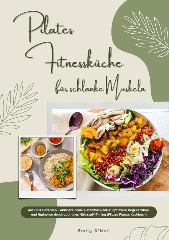 Pilates Fitnessküche für schlanke Muskeln mit 700+ Rezepten - Aktiviere deine Tiefenmuskulatur, optimiere Regeneration & Hydration durch optimales Nährstoff-Timing (Pilates Fitness Kochbuch)