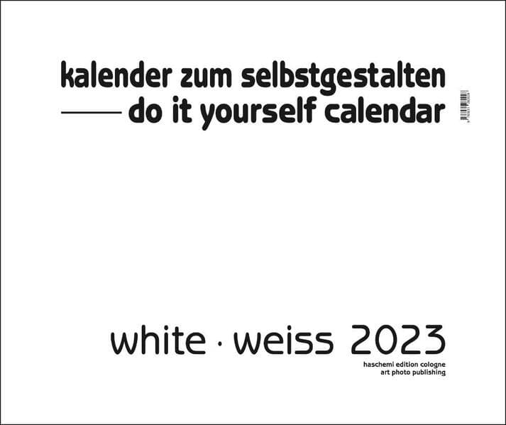 White Weiss 2026 Blanko Gross XL Format