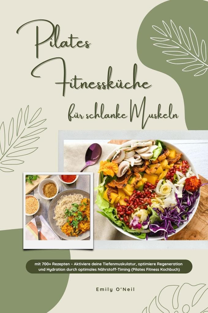Pilates Fitnessküche für schlanke Muskeln mit 700+ Rezepten - Aktiviere deine Tiefenmuskulatur, optimiere Regeneration & Hydration durch optimales Nährstoff-Timing (Pilates Fitness Kochbuch)