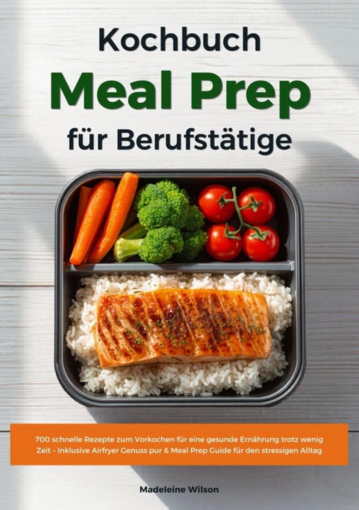 Meal Prep Kochbuch für Berufstätige: 700 schnelle Rezepte zum Vorkochen für eine gesunde Ernährung trotz wenig Zeit - Inklusive Airfryer Genuss pur & Meal Prep Guide für den stressigen Alltag