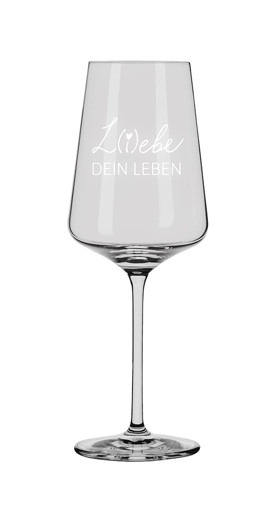 Weinglas Weißwein 410ml Genuss & Design L(i)ebe dein Leben