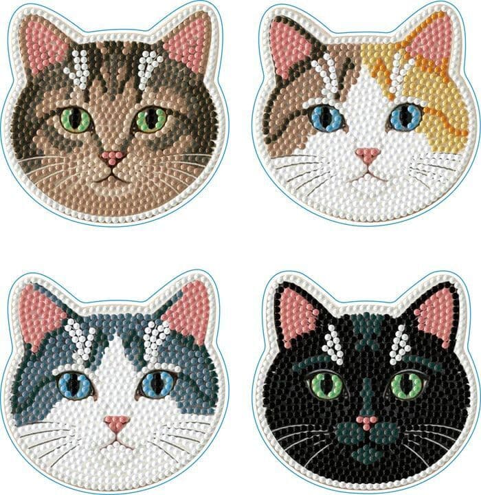 DIAMOND DOTZ - Diamond Painting Untersetzer Katzen
