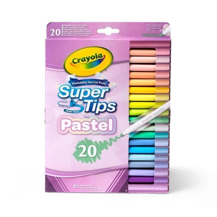 CRAYOLA - 20 Filzstifte Supertips Pastell