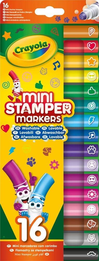 CRAYOLA - 16 Mini Stempel-Filzstifte