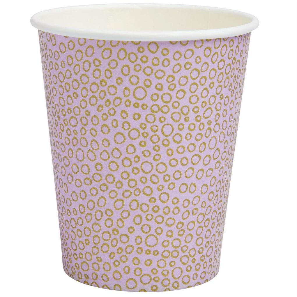 Pappbecher Bubbles, Mauve/Gold, FSC MIX