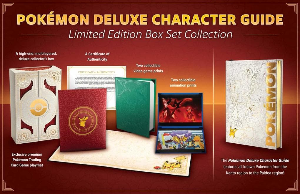 Pokémon Deluxe Character Guide Limited Edition Box Set Collection