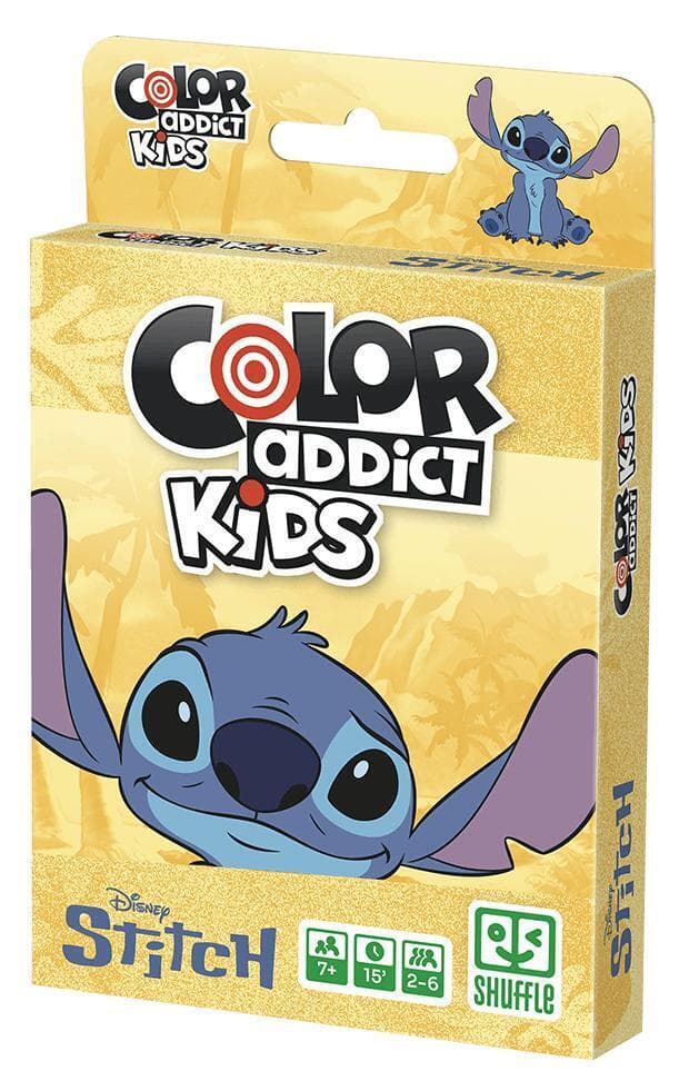 Color Addict Kids - Disney Stitch - Kartenspiele für Kinder (Mau Mau, Quartett, Memo & Schnipp Schnapp)