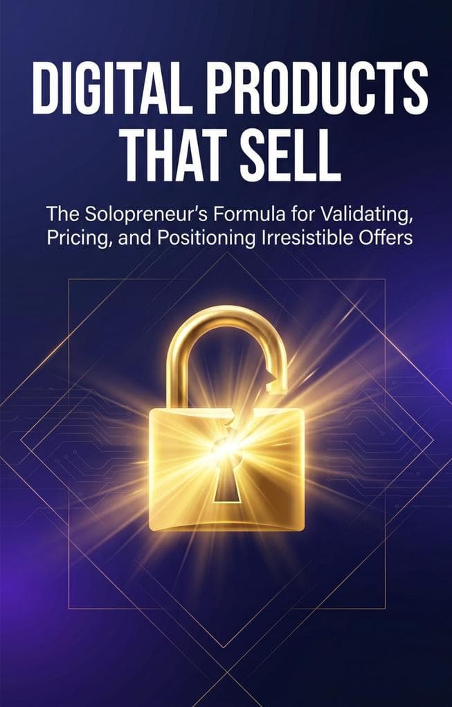 Digital Products That Sell: The Solopreneur's Formula for Validating, Pricing, and Positioning Irresistible Offers