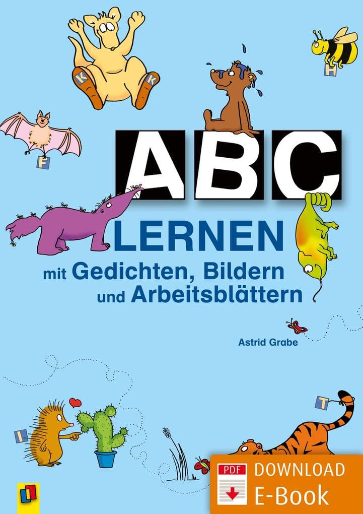 ABC lernen mit Gedichten, Bildern und Arbeitsblättern
