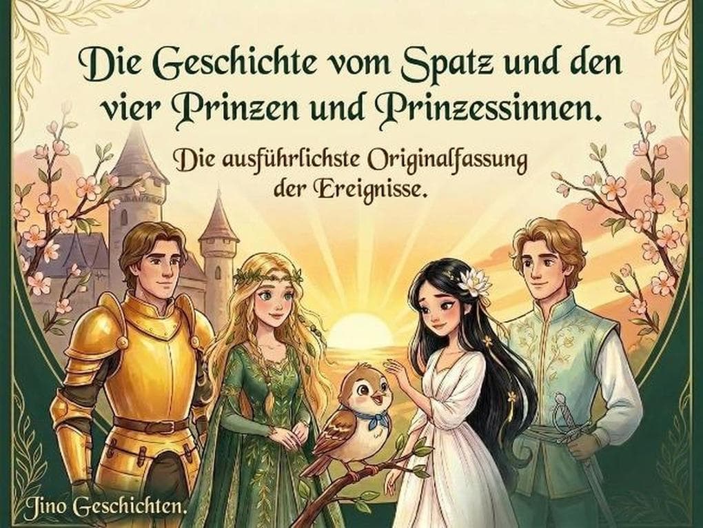 Die Geschichte vom Spatz und den vier Prinzen und Prinzessinnen.