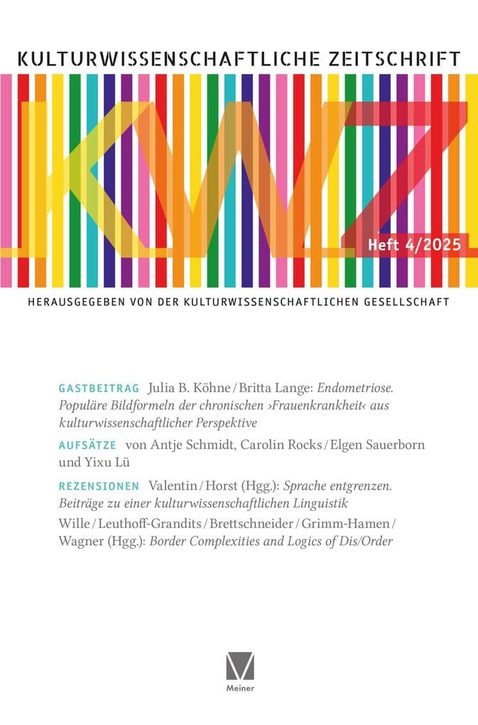 Kulturwissenschaftliche Zeitschrift 2025/4