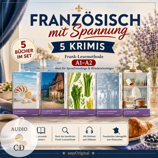 Französisch mit Spannung: 5 moderne Krimis A1-A2 (+ 5 Audio-CDs), m. 5 Audio, m. 5 Audio, m. 1 Audio-CD, 5 Teile