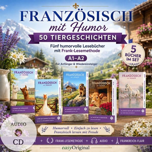 Französisch mit Humor: 50 Tiergeschichten A1-A2 (+ 5 Audio-CDs), m. 1 Audio, m. 1 Audio, m. 5 Audio-CD