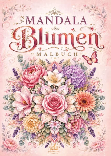 Mandala Blumen Malbuch für Erwachsene mit 100 floralen Ausmalmotiven