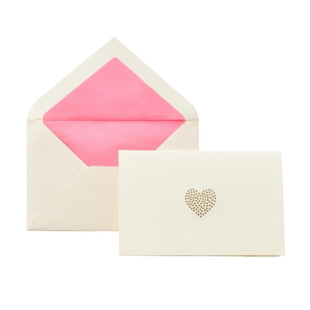 Premium Kartenset Herz / Neonpink, Prägung FSC MIX
