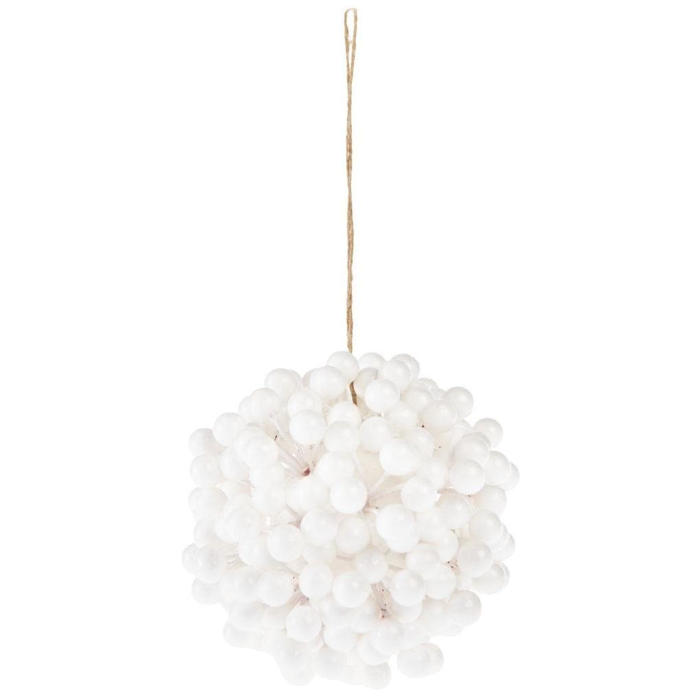 Beerenkugel, Weiß, 15,5 cm