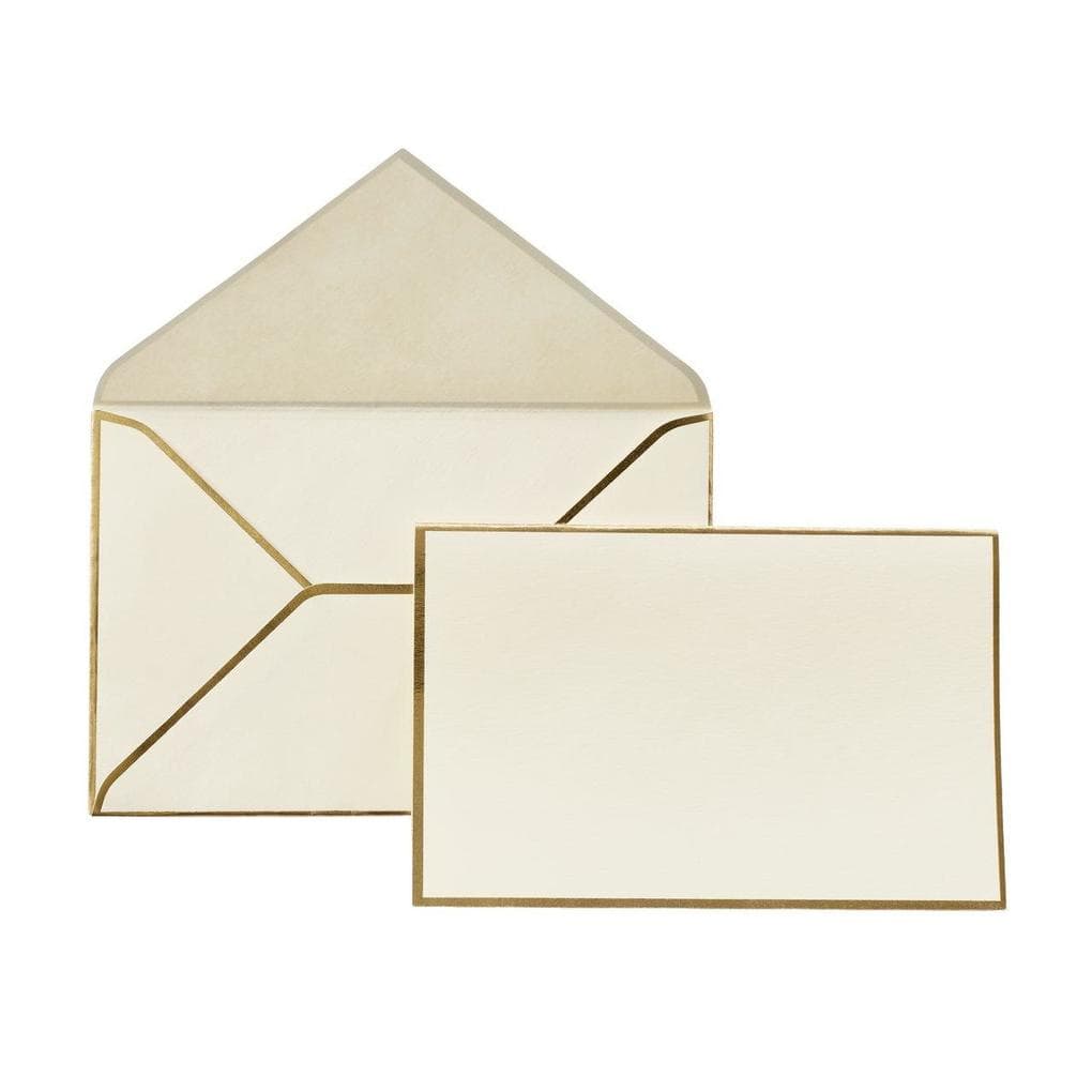 Premium Kartenset Creme / Gold, 13,8 x 9 cmFSC MIX