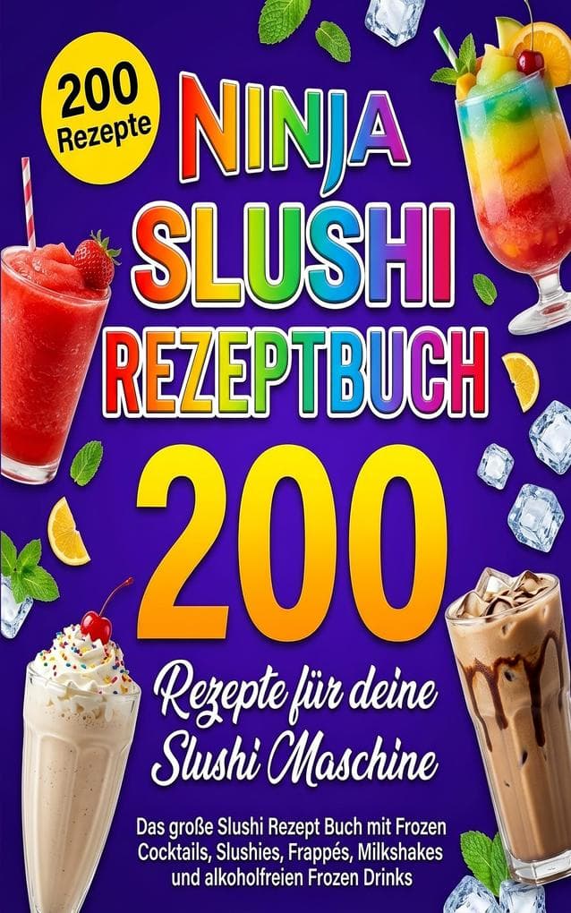 Ninja Slushi Rezeptbuch- 200 Rezepte für deine Slushi Maschine