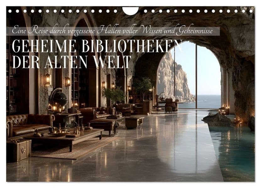 Geheime Bibliotheken der alten Welt (Wandkalender 2027 DIN A4 quer), CALVENDO Monatskalender