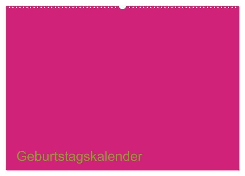 Bastel-Geburtstagskalender pink / Geburtstagskalender (Wandkalender 2027 DIN A2 quer), CALVENDO Monatskalender