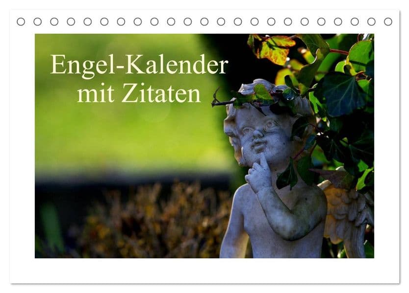 Engel-Kalender mit Zitaten (Tischkalender 2027 DIN A5 quer), CALVENDO Monatskalender