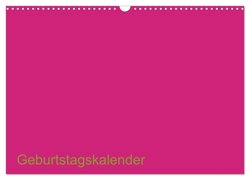 Bastel-Geburtstagskalender pink / Geburtstagskalender (Wandkalender 2027 DIN A3 quer), CALVENDO Monatskalender