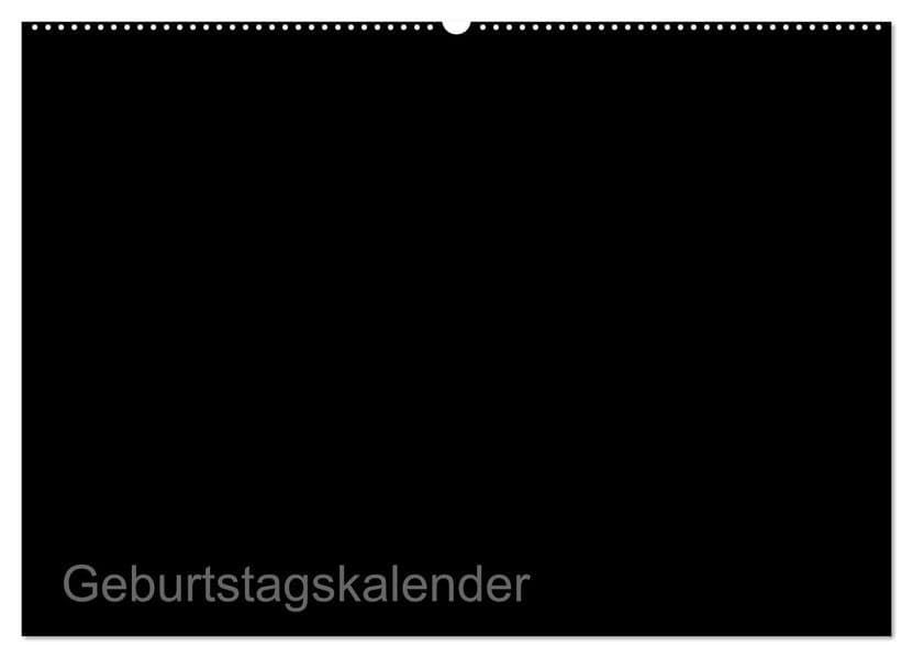 Bastel-Geburtstagskalender schwarz / Geburtstagskalender (Wandkalender 2027 DIN A2 quer), CALVENDO Monatskalender
