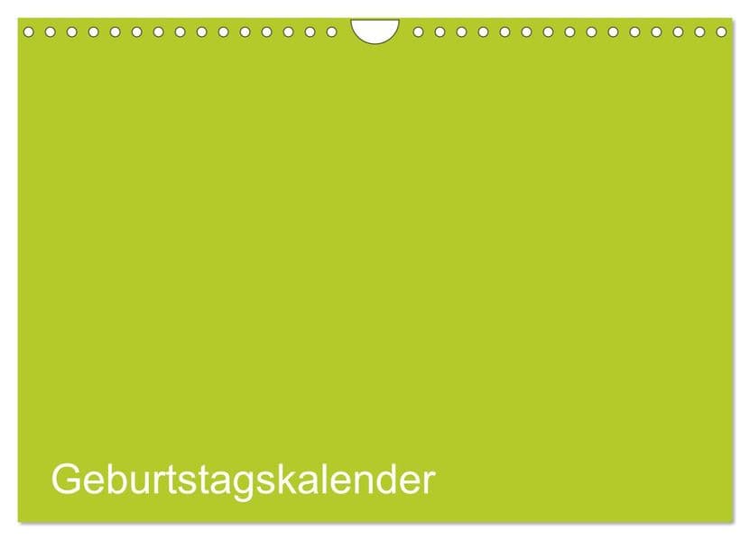 Bastel-Geburtstagskalender grün / Geburtstagskalender (Wandkalender 2027 DIN A4 quer), CALVENDO Monatskalender