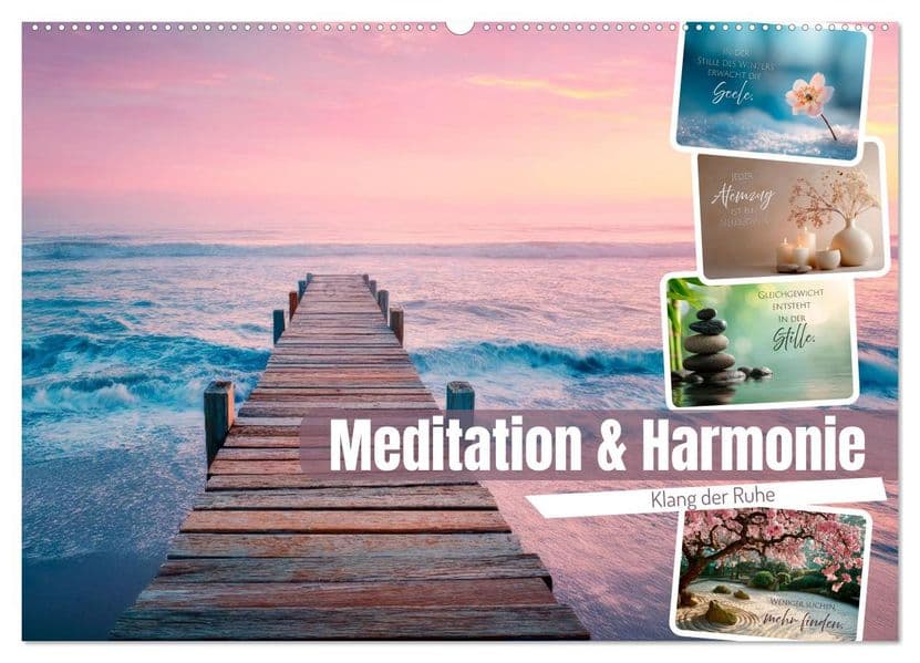 Meditation und Harmonie - Klang der Ruhe (Wandkalender 2027 DIN A2 quer), CALVENDO Monatskalender