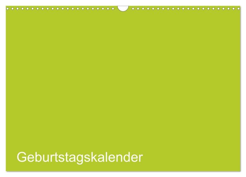 Bastel-Geburtstagskalender grün / Geburtstagskalender (Wandkalender 2027 DIN A3 quer), CALVENDO Monatskalender