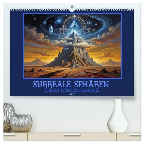 Surreale Sphären: Dantes Göttliche Komödie (hochwertiger Premium Wandkalender 2027 DIN A2 quer), Kunstdruck in Hochglanz