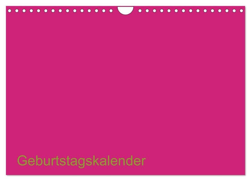 Bastel-Geburtstagskalender pink / Geburtstagskalender (Wandkalender 2027 DIN A4 quer), CALVENDO Monatskalender