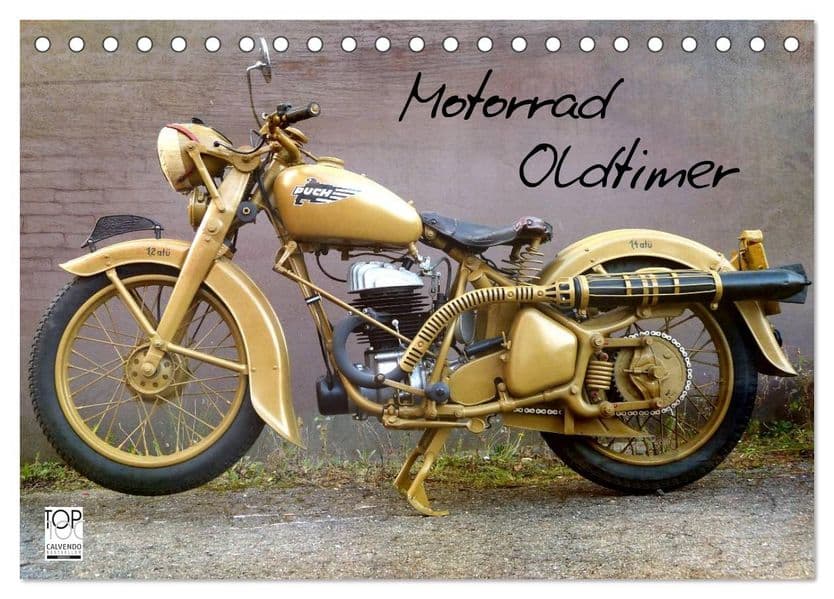 Motorrad Oldtimer (Tischkalender 2027 DIN A5 quer), CALVENDO Monatskalender
