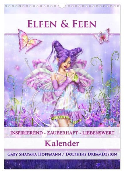 Elfen & Feen - Kalender (Wandkalender 2027 DIN A3 hoch), CALVENDO Monatskalender
