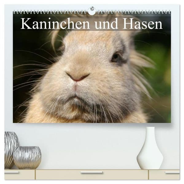 Kaninchen und Hasen (hochwertiger Premium Wandkalender 2027 DIN A2 quer), Kunstdruck in Hochglanz