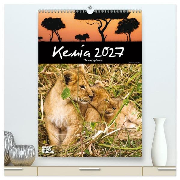 Kenia - Terminplaner (hochwertiger Premium Wandkalender 2027 DIN A2 hoch), Kunstdruck in Hochglanz