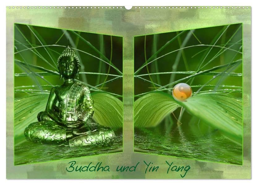 Buddha und Yin Yang (Wandkalender 2027 DIN A2 quer), CALVENDO Monatskalender